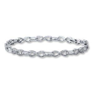 Diamond Bracelet 1 CT TW Diamonds 10K White Gold, Kay Jewelers